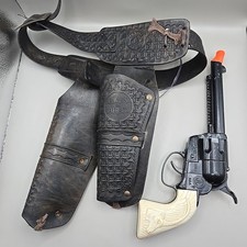 Vintage Mattel Fanner 50 Toy Gun And Double Holster Belt Cowboy In Africa