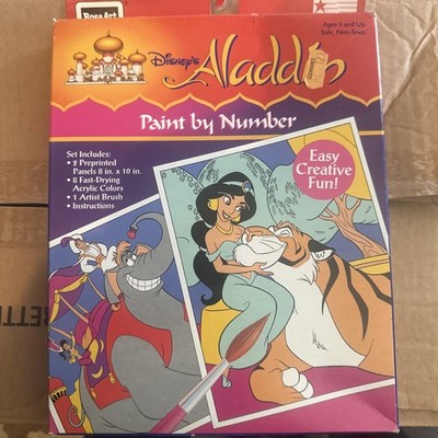 Vintage 1992 Rose Art Disney Aladdin Paint By Numbers NEW Read