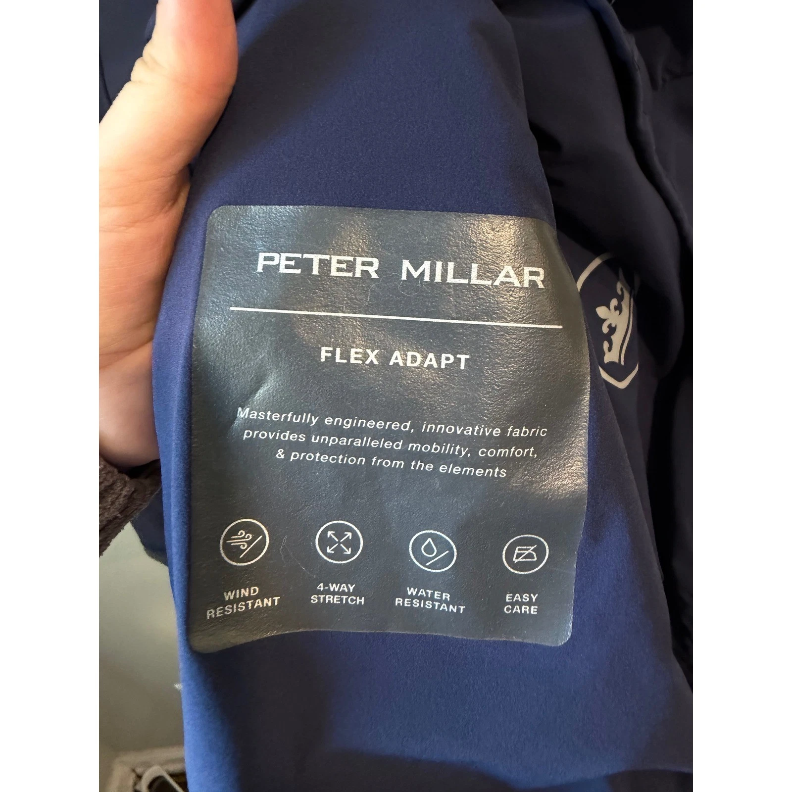 Peter Millar Pinehurst Mens XXL Full Zip Golf Jacket Navy Camo Windbreaker image 10
