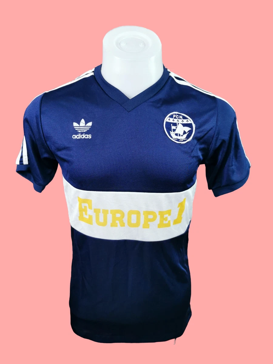 Vintage Adidas FC Nantes 1986 EUROPE 1 Soccer Jersey Football Shirt Maillot S