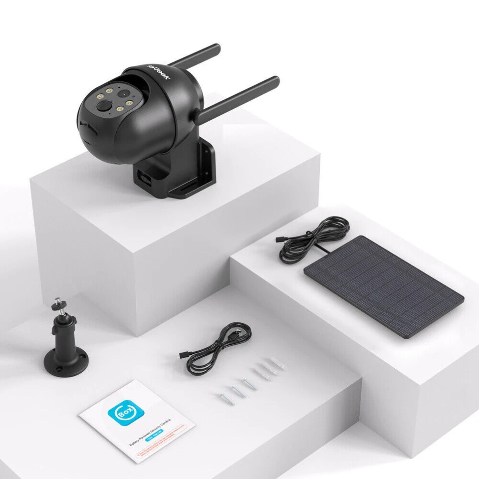 4G LTE Überwachungskamera Aussen Solar mit SIM Karte 3MP PTZ Kabellos Nachtsicht - Bild 2 von 4