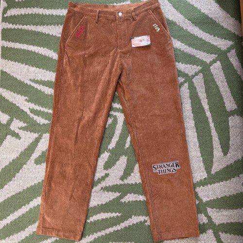 PacSun x Stranger Things Netflix Hellfire Club Brown Corduroy Pants Size L  NWT | eBay