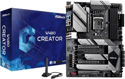ASRock W480 CREATOR LGA1200 ATX 2XDDR4 3XPCIE 3.0 X16 2XPCIE 2.0 X1
