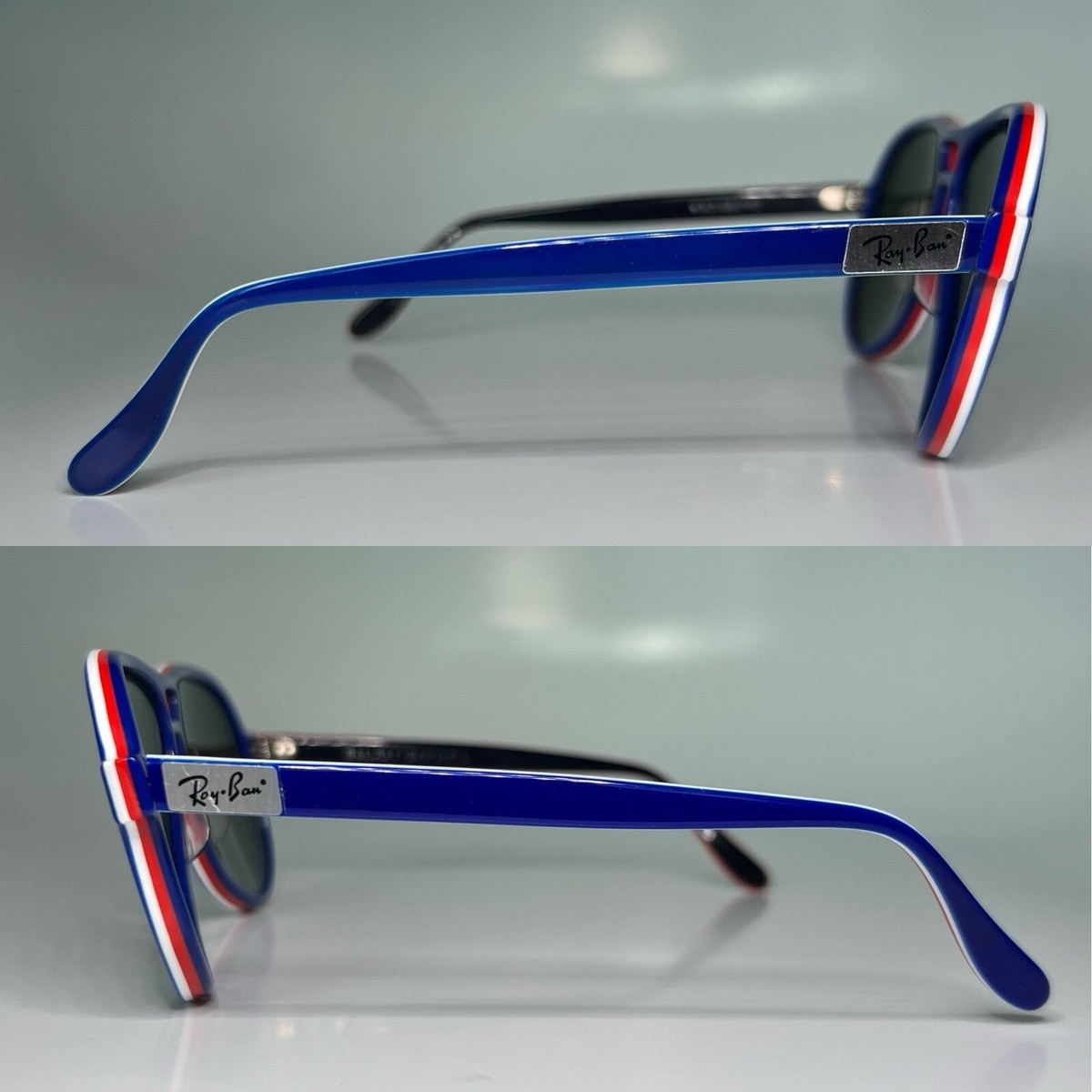 New Vintage B&L RayBan Vagabond G15 Red White Blue Aviator Sunglasses NOS Ray Ban Vintage Sunglasses NOS - Mod. Vagabond - Col. 3  main image 2