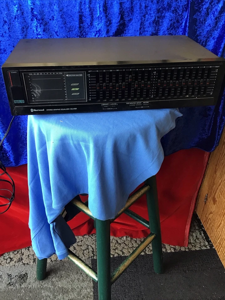 Sherwood 立体声图形均衡器 EQ470R 频谱分析仪,黑色 — 第 3/4 张图片