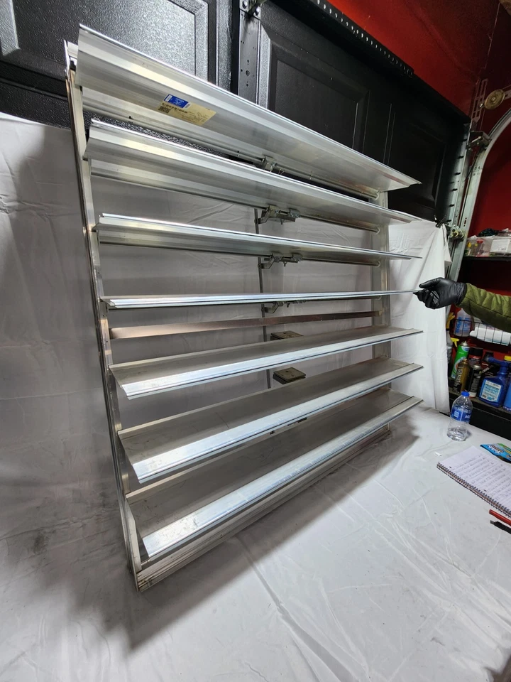 排气风扇快门 40 英寸壁挂式铝制后移重力阻尼器 23.34 — 第 3/4 张图片