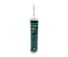 Lot of THREE DOWSIL TUBES 737 RTV CLEAR Neutral Cure Sealant ~ 10.1 oz.