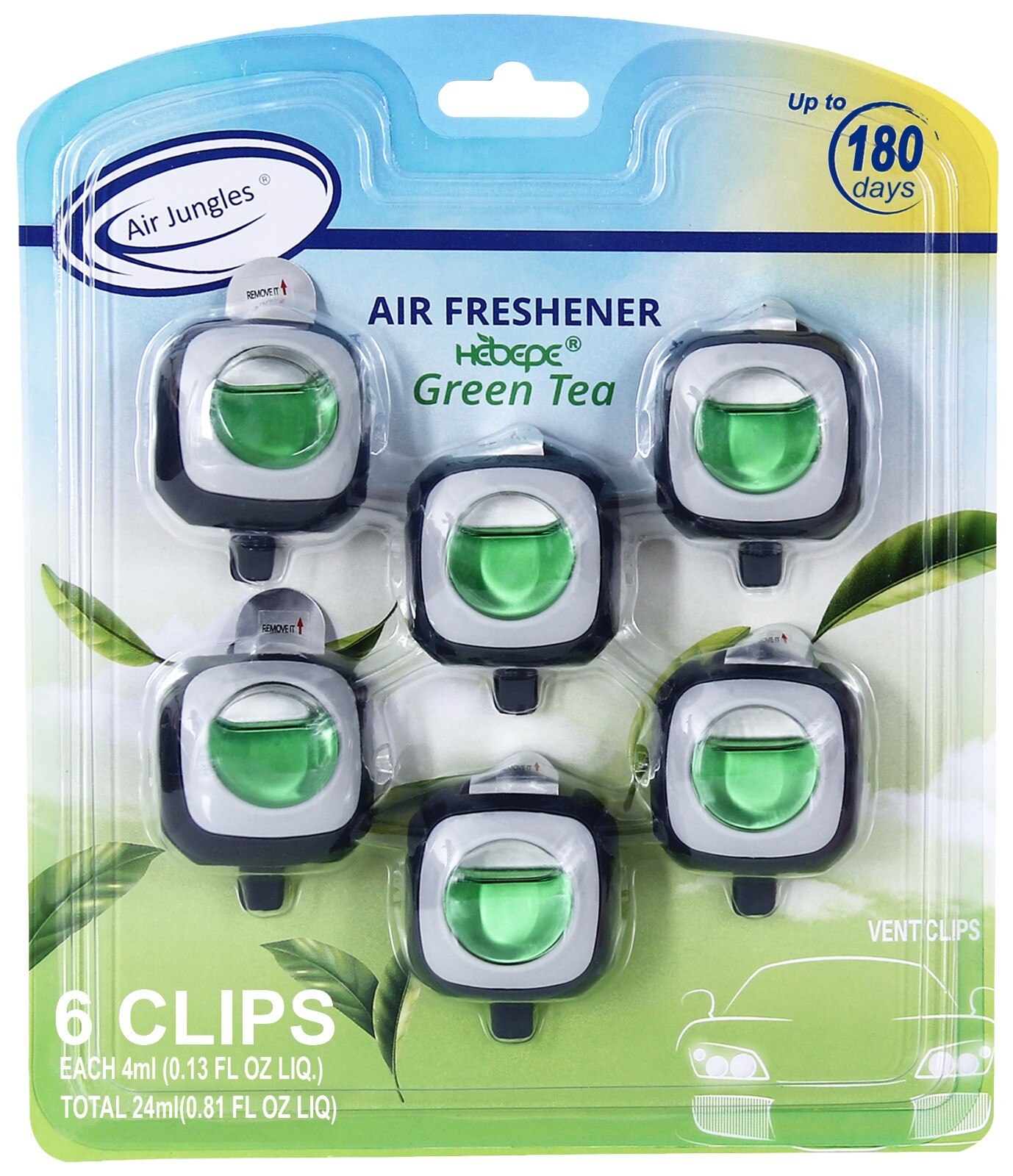 Scent Car Air Freshener Clip, 6 Vent Clips, 4ml Each