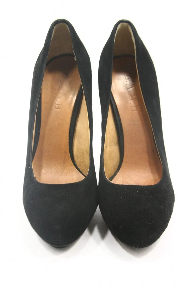 Lamb черная замша женщин насосы размер 5,5 M кожи L.A.M.B. Туфли на высоком каблуке б/у в отличном состоянии - Изображение 4 из 4