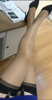 Cervin Bicolore Stockings, Tan and Black, Size 3