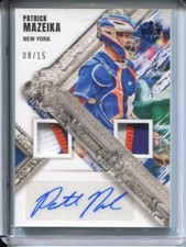 2022 Panini Diamond Kings Patrick Mazeika DK Materials Signatures Purple 08/15