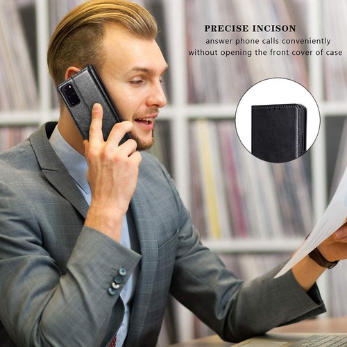 Funda tipo billetera híbrida de cuero para Samsung Galaxy S20 FE 5G + Protector de pantalla - Imagen 5 de 31