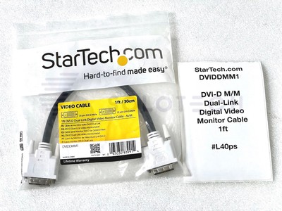 StarTech.com DVIDDMM1 DVI-D M/M Dual-Link Digital Video Monitor Cable 1ft #L40ps