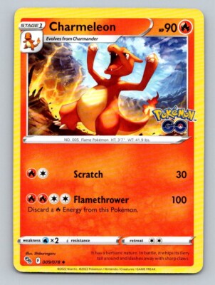 2022 Pokemon Card Pokemon Go Charmeleon 9/78