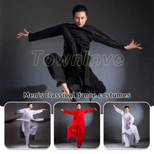 Unisex Kung Fu Uniform Robe Classical Dance Performance TaiChi Clothing Outfits