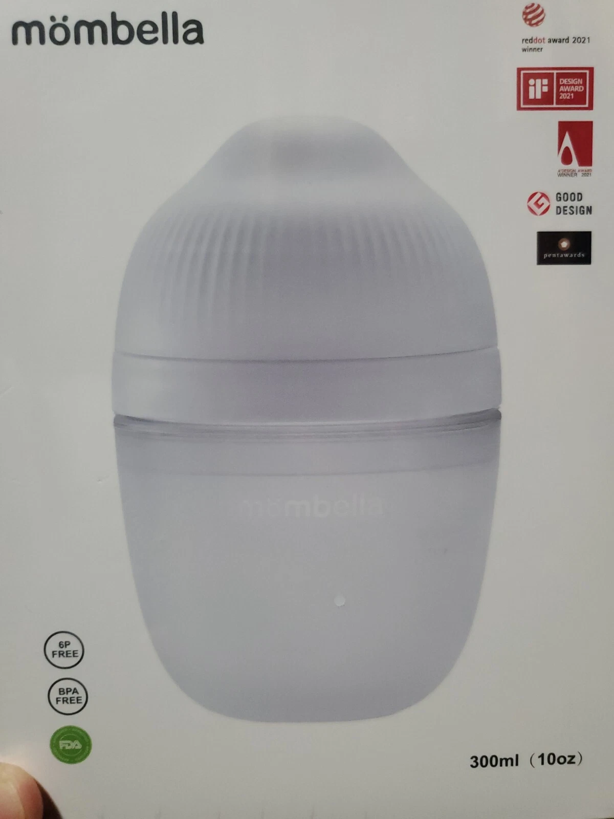 Mombella Breast Shaped Silicone Feeding Bottle 300ml 10oz Ivory Color BPA Free