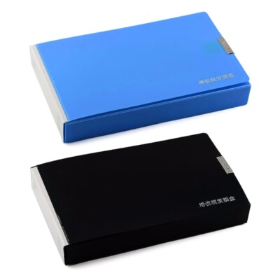 2Pieces Receipt Storage Box Hold 350 Sheets, 10x6Inch Small Plastic File Folder