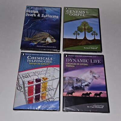 4 SEALED DVDs Lot Creation Ministries Chemicals Genesis Gospel Design Dynamic