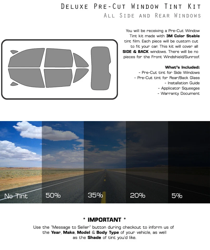 Película de vidrio tinte ventana precortada estable color 3M para Porsche Cayenne 2011-2018 Foto 3 de 4