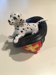 PRINCETON GALLERY 1990 "WHERE'S THE FIRE" FIREMAN'S HAT & DALMATIAN PUP
