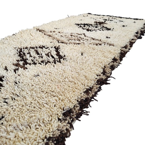 Vintage Handmade Moroccan Wool Rug Geometric Diamond Rustic Charm Berber Carpet - 第 10/24 張圖片