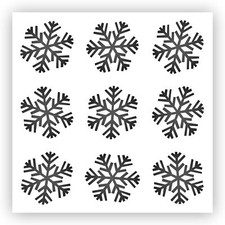 Snowflakes 2 Stencil - Choose a Size - Laser-Cut Reusable Plastic