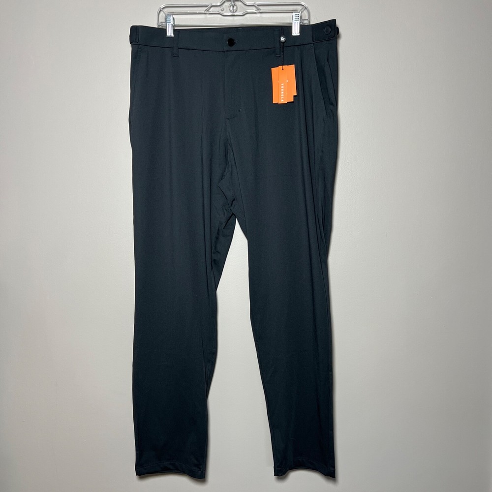 YoungLA Mens 40L Gray Stretch Active Slacks with Pockets New