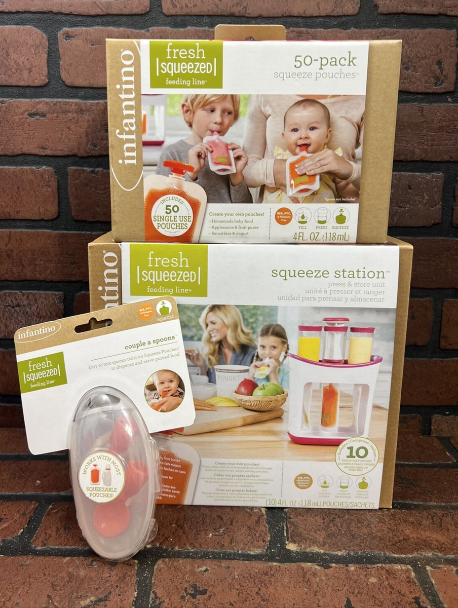 Infantino Fresh Squeezed Squeeze Station Baby Food Maker Plus 50