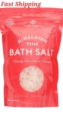 New Himalayan Pink Bath Salt 100% Naturally Pure  1 LB 80 + Minerals Detox