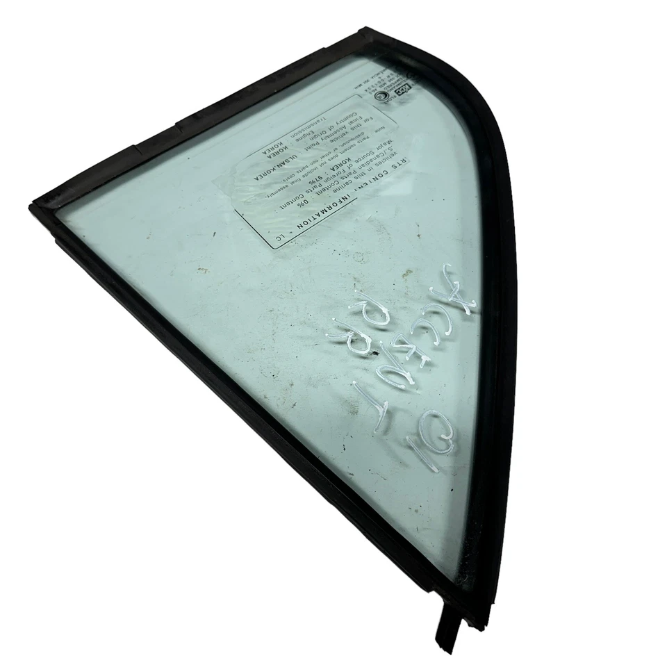 Hyundai Accent 2001 sedán OEM lado derecho pasajero puerta trasera ventilación ventana vidrio Foto 4 de 4