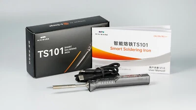 MINIWARE TS101 Soldering Iron Set B2/BC2/I Tips 65W Temperature Adjustable 50-400℃ USB-C