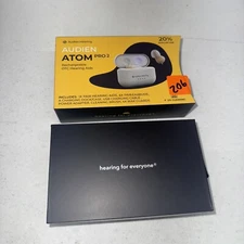 Audien Atom Pro 2 Rechargeable OTC Hearing Aids (LIGHTLY USED!)