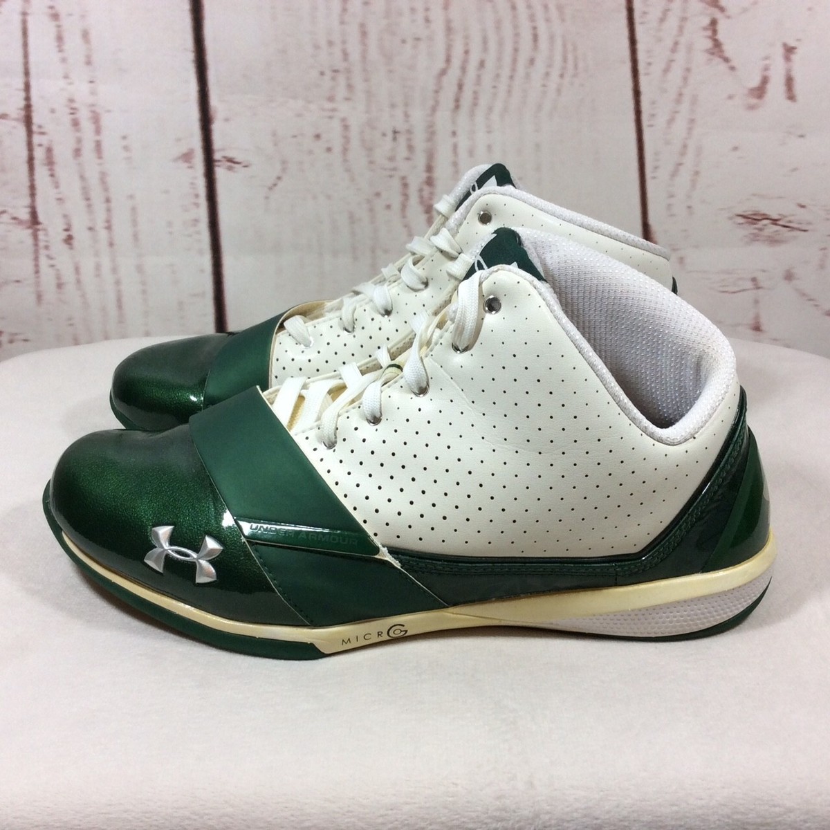 Under Armour UA Micro G Black Ice Sneakers Mens 12 Green