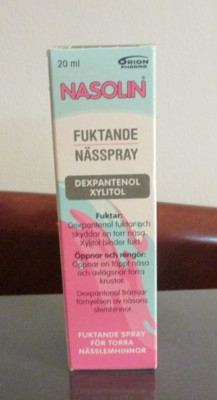 NASOLIN  20ml  Nasal Moisturizer Brand Orion Pharma  Made in Finland
