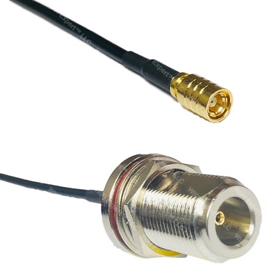 LMR100 SMB FEMALE to N FEMALE BULKHEAD Coax RF Cable USA-Ship Lot