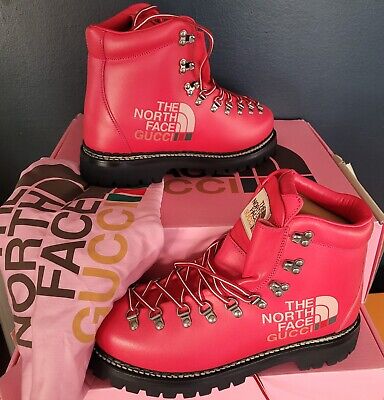 NEW AUTHENTIC GUCCI X NORTH FACE ANKLE BOOT GG LEATHER GUCCI NEW AUTHENTIC GUCCI X NORTH FACE ANKLE BOOT GG LEATHER GUCCI