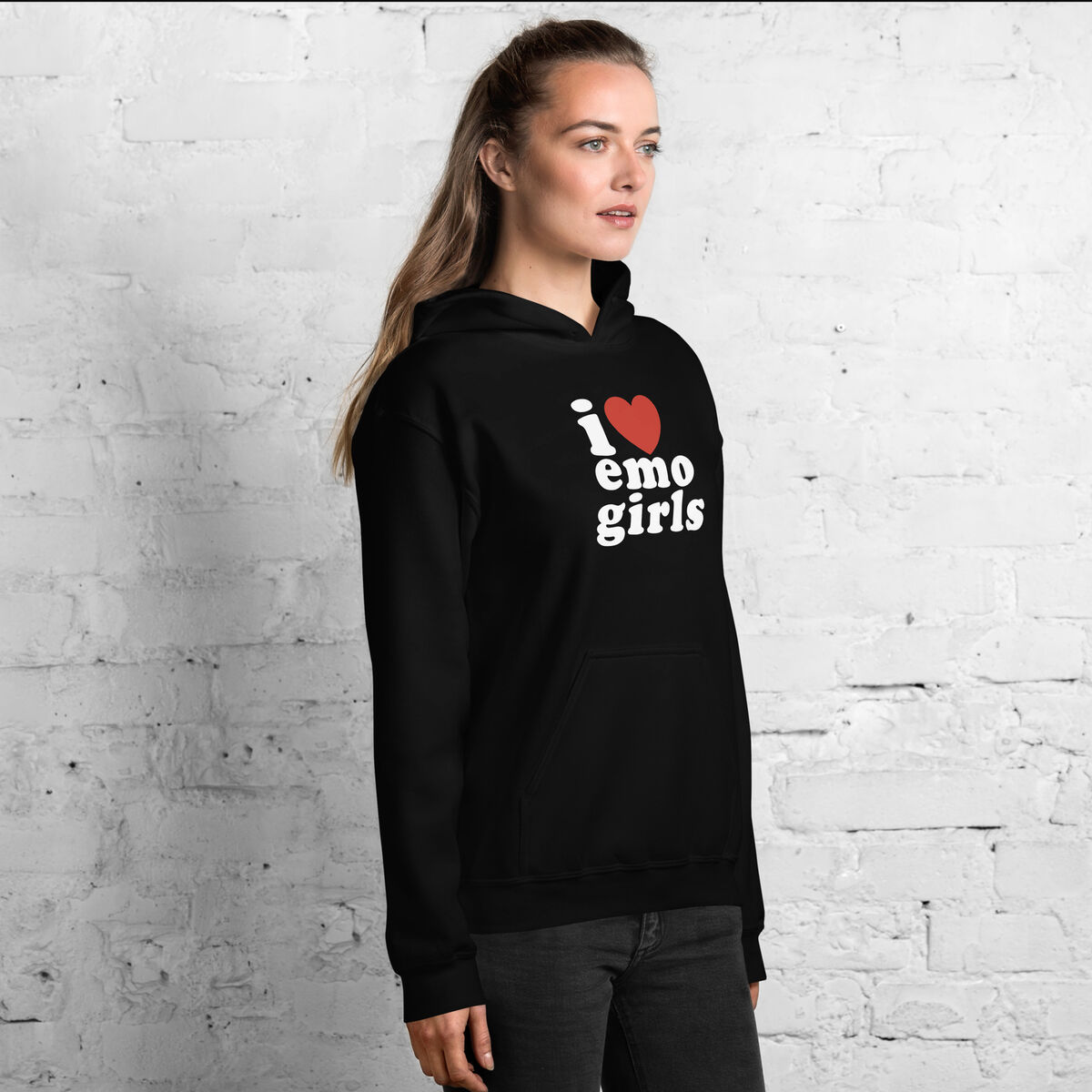  I Love Emo Girls Long Sleeve T-Shirt : Clothing, Shoes & Jewelry