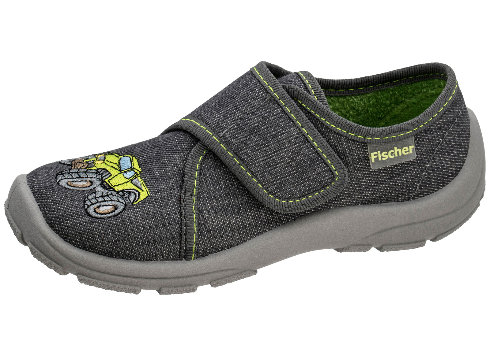 APL Pantofole da casa pescatore bambini ragazzi velcro monster truck ricamo 631833