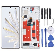 Original LCD Screen For Honor 70 Digitizer Full Assembly with Frame Gold 
