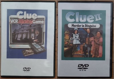 Clue VCR Mystery Game & Clue II 2 Murder in Disguise Combo DVDs of the ...
