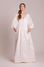 Long Sleeve Wedding Dress, Civil Dress, Minimal Modern New 44