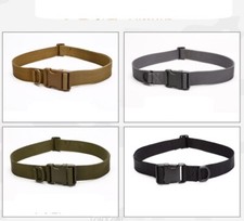 Outdoor Sports Belt Climbing Nylon Plastic Buckle Canvas Tactical Belt