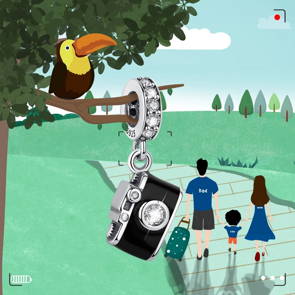 Charm Macchina Fotografica in argento 925 - Les Folies - Immagine 3 di 4