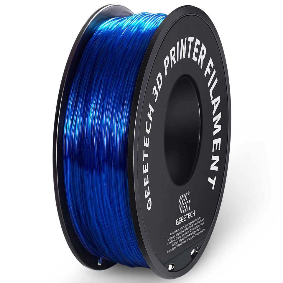 1kg/Roll GEEETECH TPU Filament Flexible Transparent 1.75mm For 3D Printer 95A US - Image 3 of 4