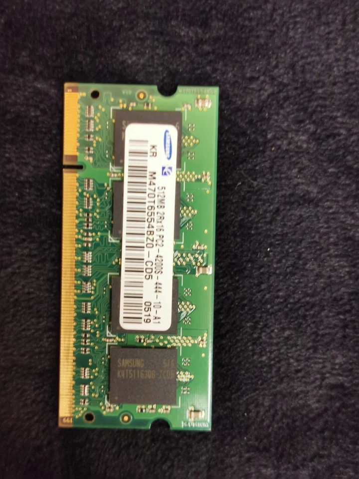 Lot of 5 Samsung M470T6554CZ3-CD5 512MB 2Rx16 Laptop RAM Memory DDR2 PC2-4200S - Image 2 of 4