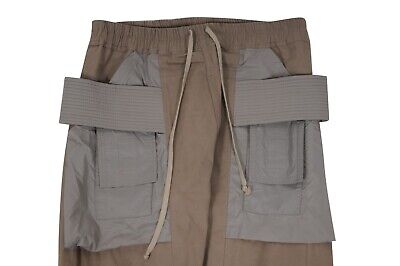 Rick Owens DRKSHDW Mens Cargo Pants Size Large Putty Brown Tan Cotton  Trousers