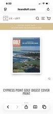 Lie & Loft Golf Digest 1965Cypress Point Golf CoverPicture 11x14