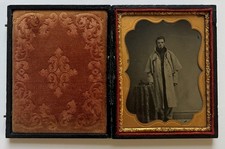 CIVIL WAR era Union Solider in Uniform Original 1860s 1/4th Plate Tintype Photo