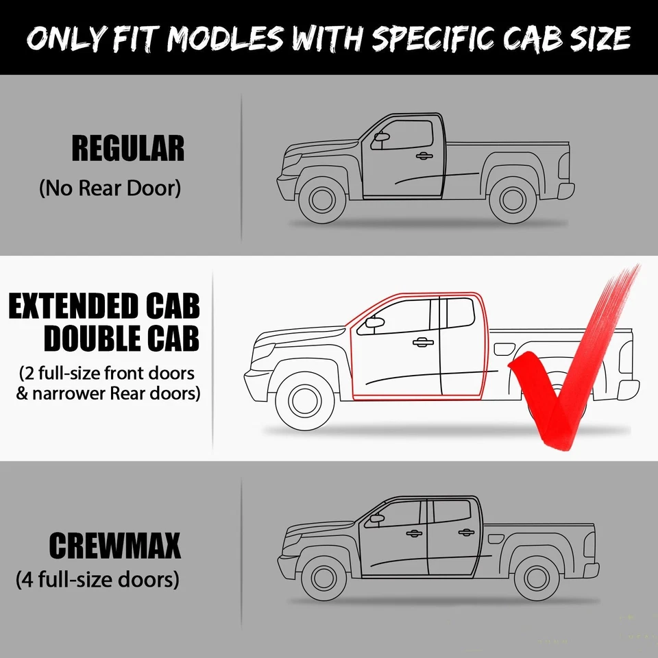 Vijay For 2019-2025 GMC Sierra 2500HD/3500HD Extended Cab Running Boards Foto 3 de 4