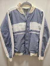Christian Dior Monsieur Large VTG Zip Up Track Jacket Navy White Stripe Bomber